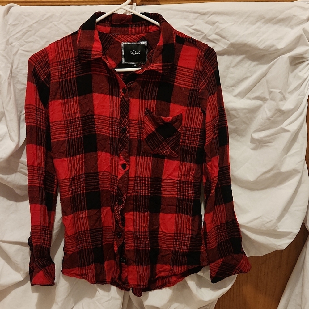 Rails Red and Black Plaid Flannel - SZ XS